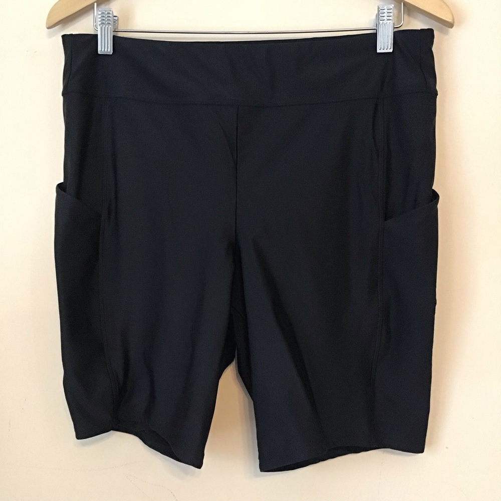 Torrid Black High-Waist Bike Shorts with Side Pockets